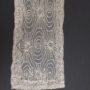 Ralph Lauren silver beaded scarf